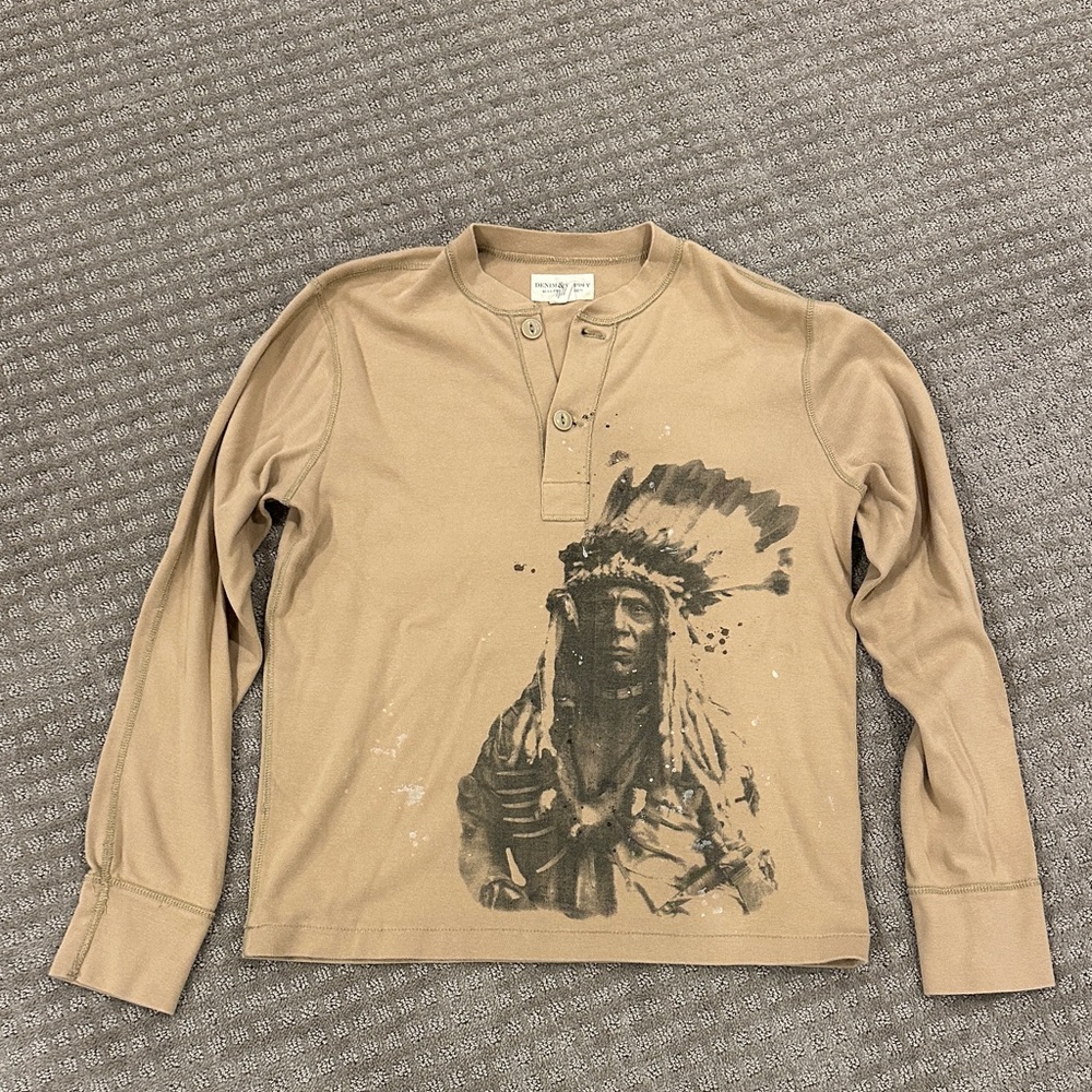 Ralph Lauren Tan Indian Chief Long Sleeve Shirt